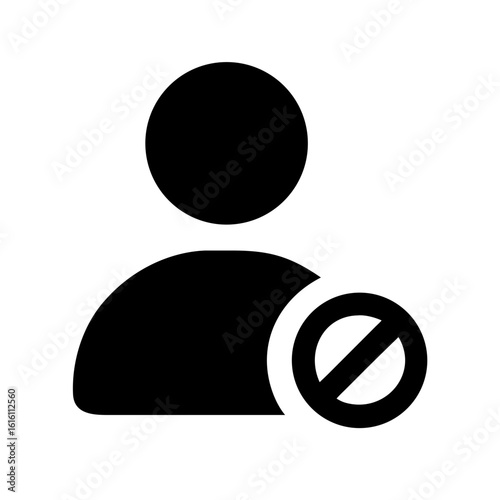 User block icon vector illustration