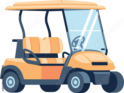 vector illustration of a golf cart