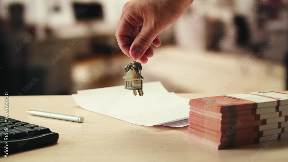 Stacks of cash dollars and euro, Banknotes counting, buying car flat home or real estate, Counting dollar euro banknotes in crime lab with machine, cashed out money, bitcoin changing