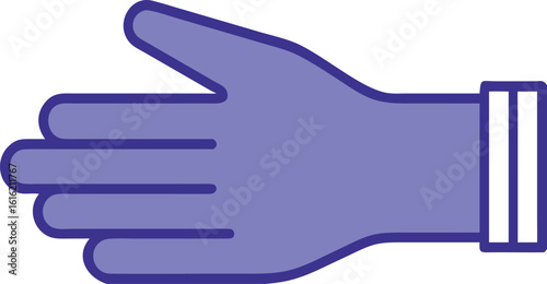 Colored Hand Icon. Vector Illustration. Medicine. Human Upper Limb, Fingers. Concept Anatomy
