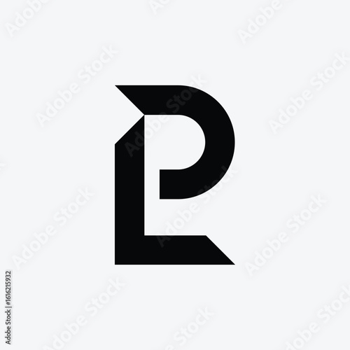 Letter Lp or Pl simple abstract logo