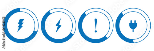 Battery Charge Levels Icon Set. Pixel Art Symbol Collection Of Battery Charging Stages Icons. Battery and power icon set. powerfully charged. charge indicator. Energy power accumulator. EPS 10. 