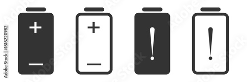 battery icon. battery charge icon set. Battery and power icon set. powerfully charged. charge indicator. Energy power accumulator. UI design battery elements. Level battery Energy powerfully full. 