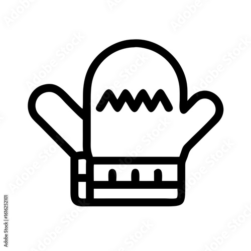 warm winter mittens icon design. christmas related icon.