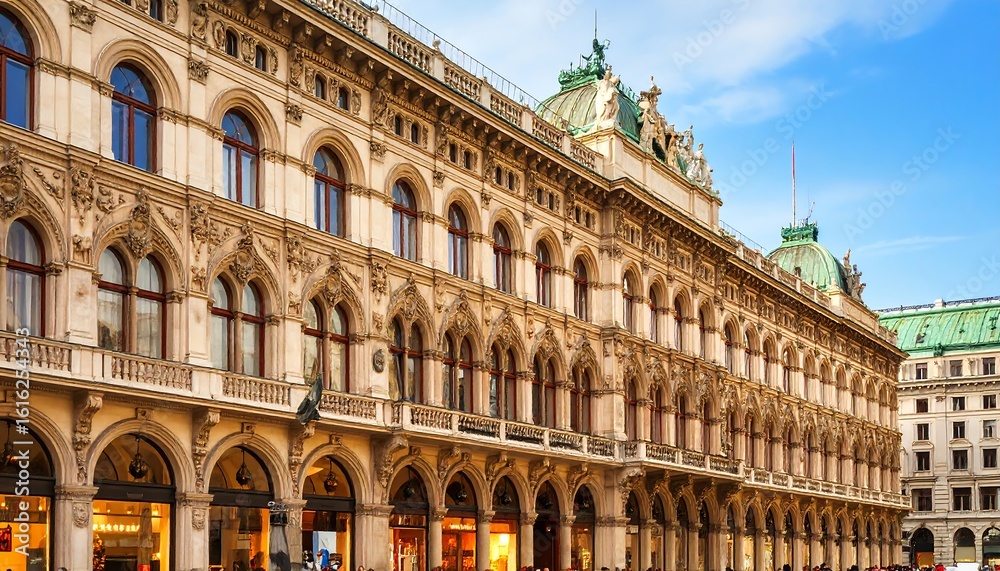 Naklejka premium Ornate European building facade