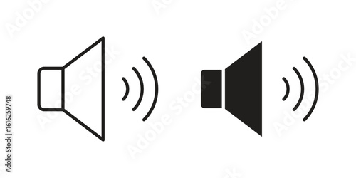 Volume icon design for signs, logo, apps or website