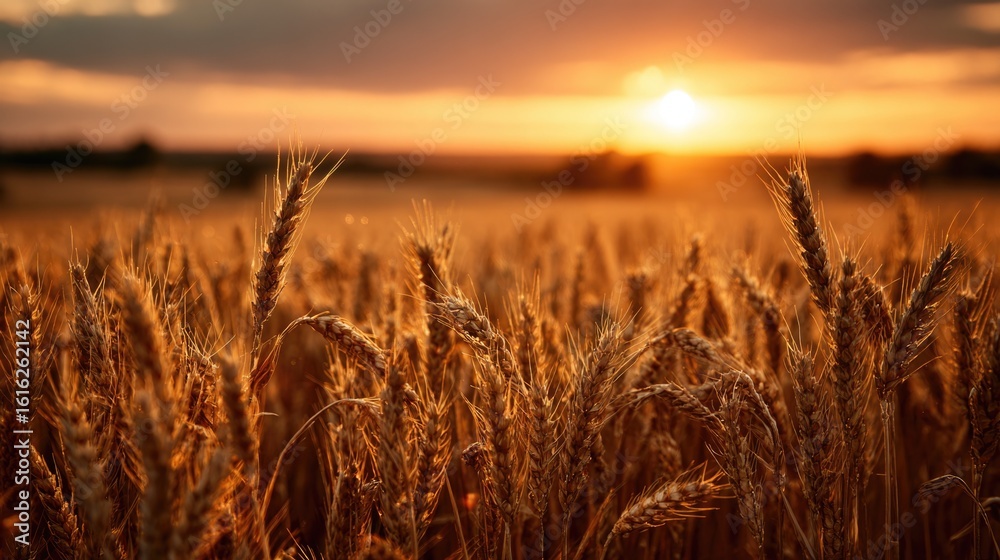 Obraz premium Golden wheat field. Agricultural farm