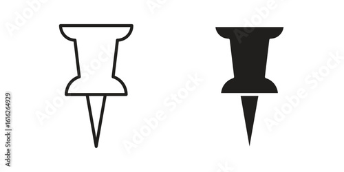 Push pin icon design for signs, logo, apps or website