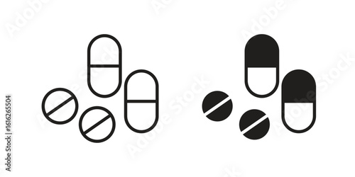 Pills icon design for signs, logo, apps or website