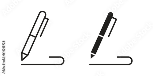 Pen icon design for signs, logo, apps or website