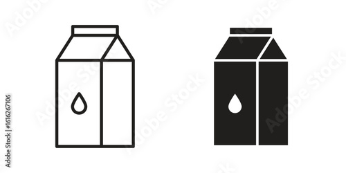 Milk carton icon design for signs, logo, apps or website