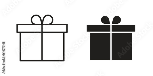 Gift box icon design for signs, logo, apps or website