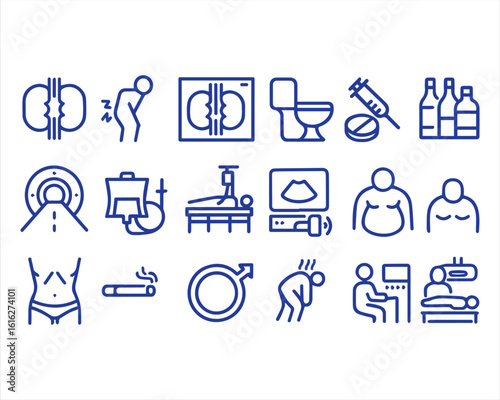 Kidneys related, pixel perfect, editable stroke, up scalable square line vector icon