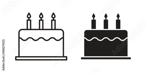 Cake icon design for signs, logo, apps or website