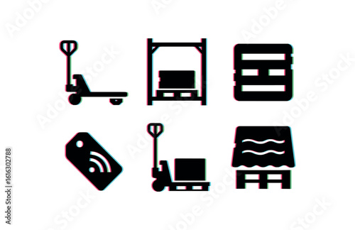isolated backgond pallet pallet jack fork pallet stacking fe pallet footprint stencil pallet RFID tag pallet pallet lifter pallet moisture barrier