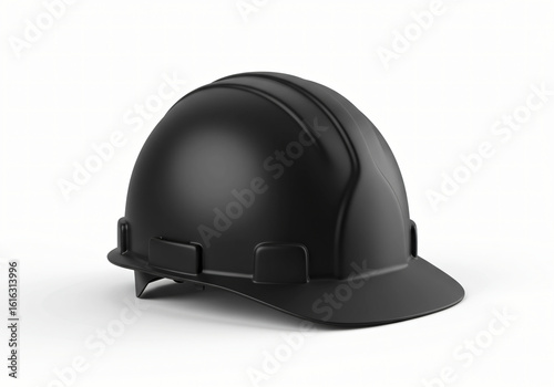 Black color Construction Hard Hat Mockup 