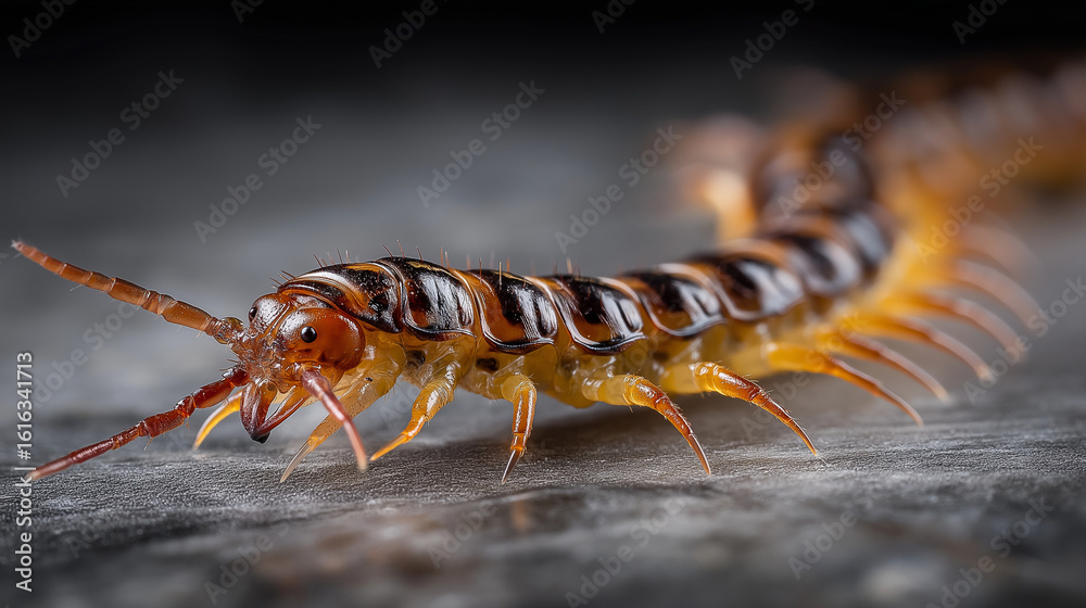 Fototapeta premium Realistic Centipede with Detailed Legs
