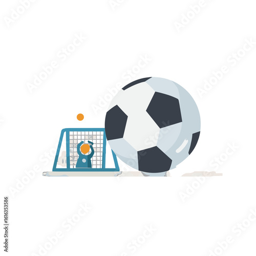 A Soccer Ball About to be Kicked Towards Goal.
