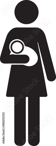 a mother and icon vector