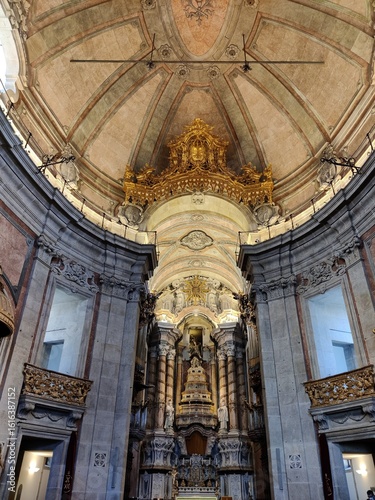 Beautiful interior of a church in Porto
