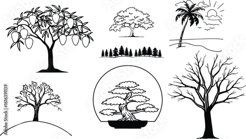“Tree Silhouette Vector – Nature Graphic in 4K”

