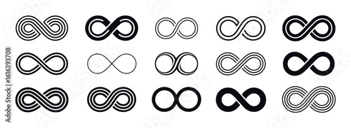 WebVector art of infinity symbols isolated on white background represent endless possibilities