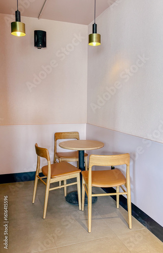 Quiet Minimalist Corner in a Modern Cafe