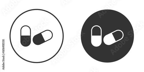 Capsule icon vector illustration solid. vector logo template in trendy flat style