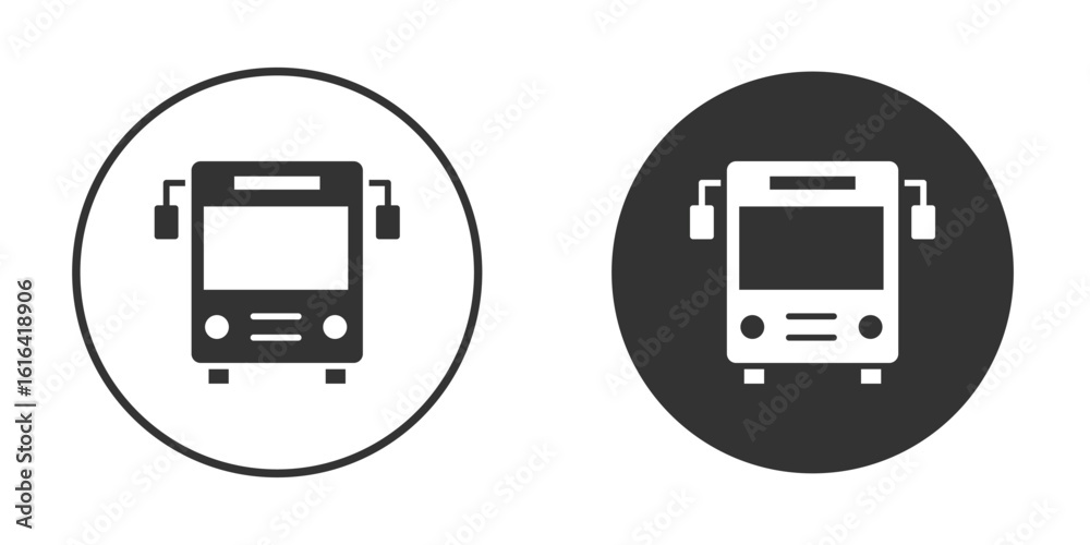 Bus icon vector illustration solid. vector logo template in trendy flat style Bus icon vector illustration solid. vector logo template in trendy flat style