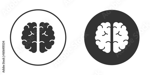 Brain icon vector illustration solid. vector logo template in trendy flat style