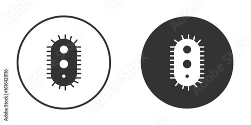Bacteria icon vector illustration solid. vector logo template in trendy flat style