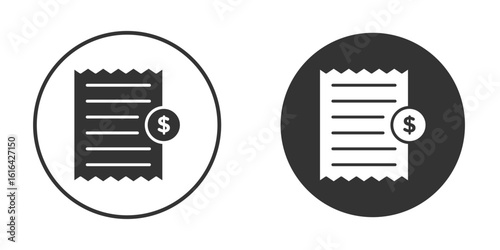 Payment receipt icon vector illustration solid. vector logo template in trendy flat style