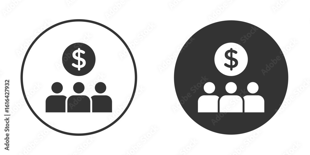 Fototapeta premium Mutual funds icon vector illustration solid. vector logo template in trendy flat style