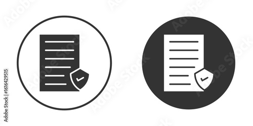 Insurance policy icon vector illustration solid. vector logo template in trendy flat style