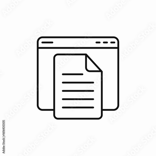 website file icon sign vector