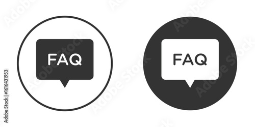 FAQ icon vector illustration solid. vector logo template in trendy flat style