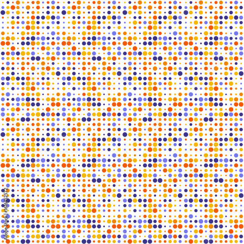 Endless vector seamless pattern consisting of various colorful graphic elements.