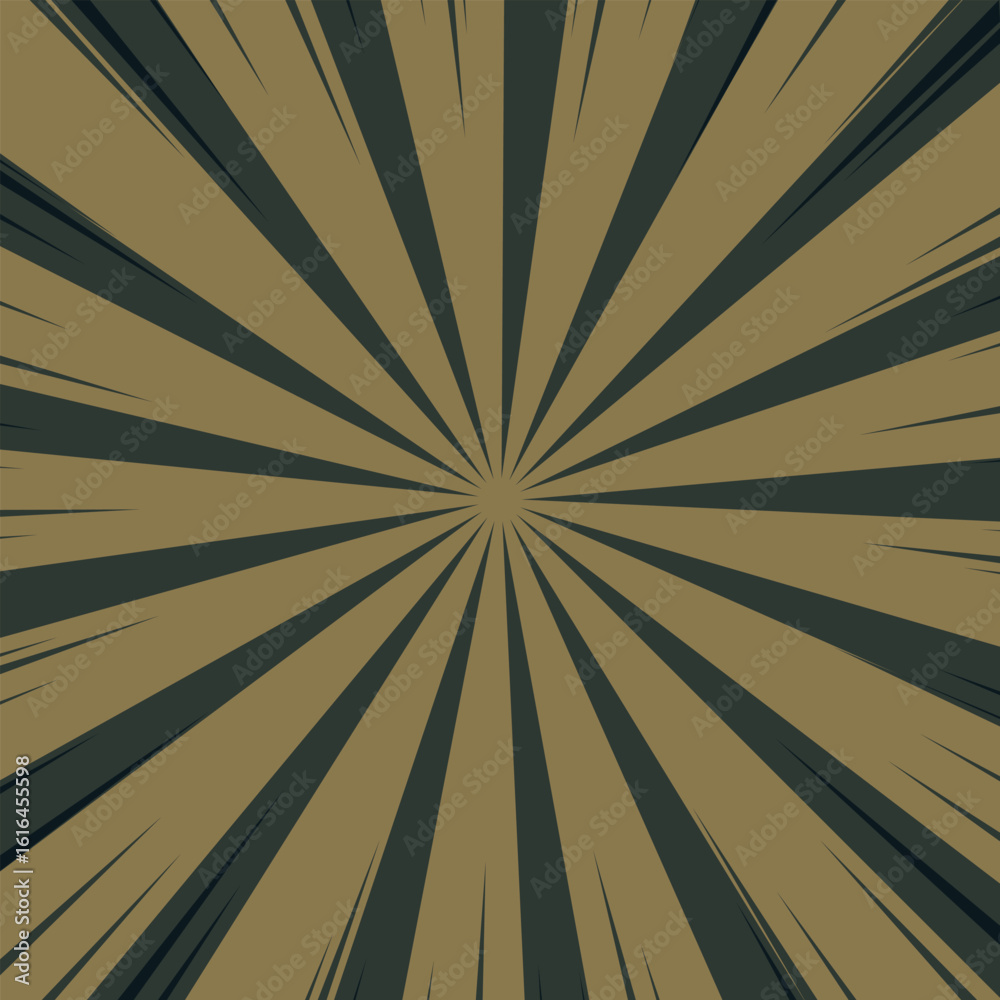 Obraz premium Radiant Rays Bursting From Center Dark Lines Overlayed on Light Background Energetic Abstract Design. New, Trendy, 2025, Unique