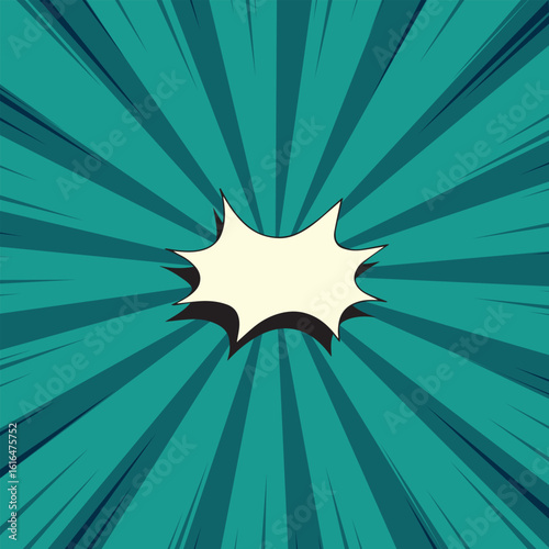 Retro Pop Art Comic Book Burst Background with Speech Bubble for Text. New, Trendy, 2025, Unique