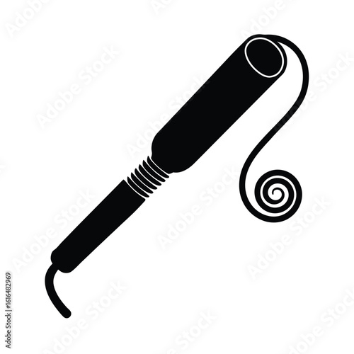 vector illustration of a hair curler