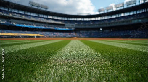 Baseball field in stadium
