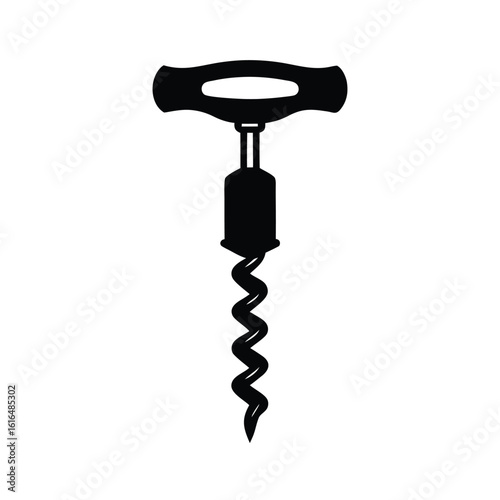 corkscrew on white background