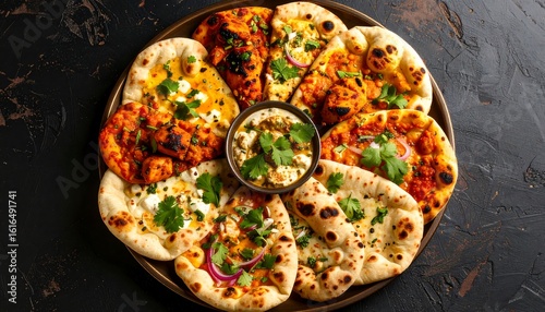 Assorted Indian flatbreads arranged