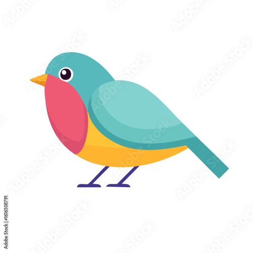 Colorful Bird Icon Isolated...