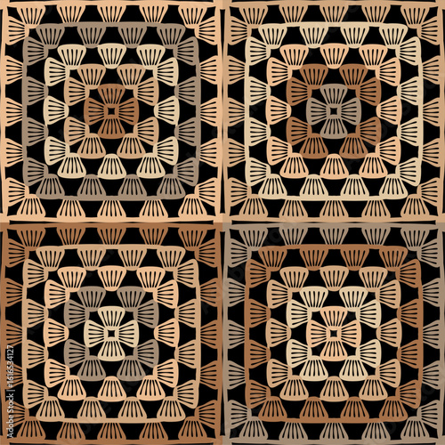 Pattern with crochet granny square wallpaper handmade decorative art design print	
