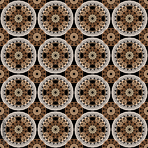 Pattern with crochet granny square wallpaper handmade decorative art design print	
