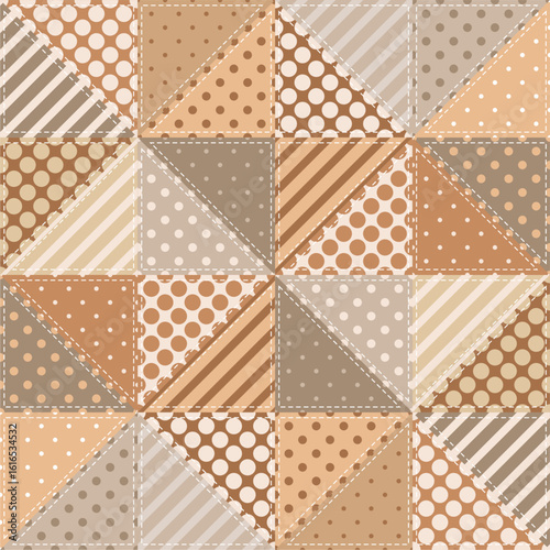 Patchwork print wallpaper background with different patterns quilting hobby craft handmade	