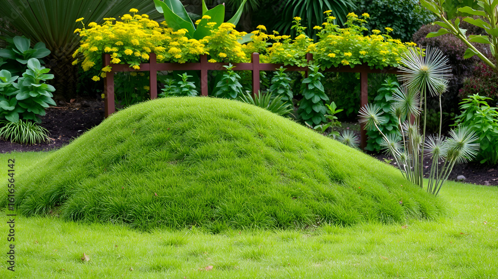 Obraz premium Molehill in green garden