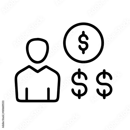 Price per user icon for scalable team billing