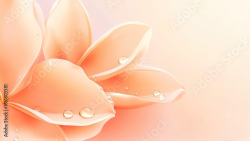 Delicate peach flower petals
